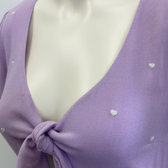 NWT • Lilac Front Tie Dress - Picture 4 of 14